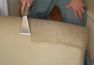 upholstery cleaning in raleigh using hot water extraction