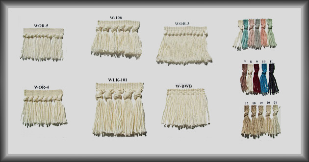 wool fringe samples